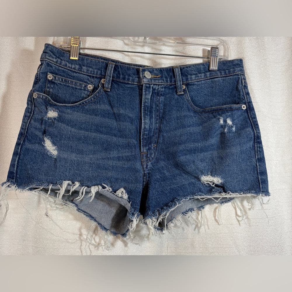 Lucky Brand Dark Blue Frayed Jean Shorts Daisy Dukes